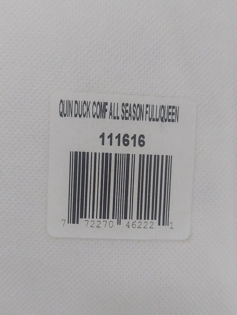 NWOT! Quince Premium White Duck Down Comforter! Sz. Full/ Queen (Z79)